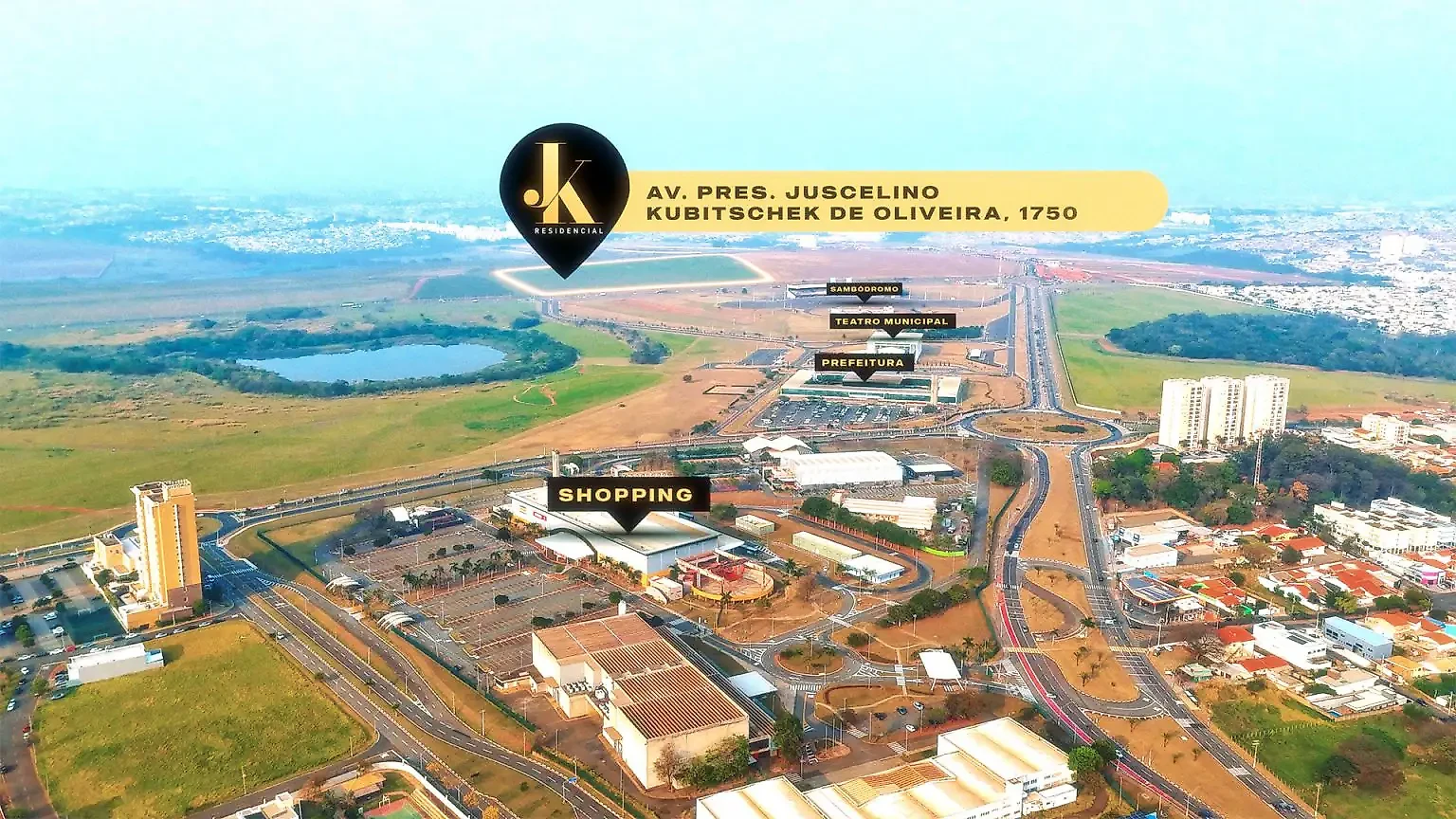 Vista geral do loteamento Residencial Luiza em Paulínia