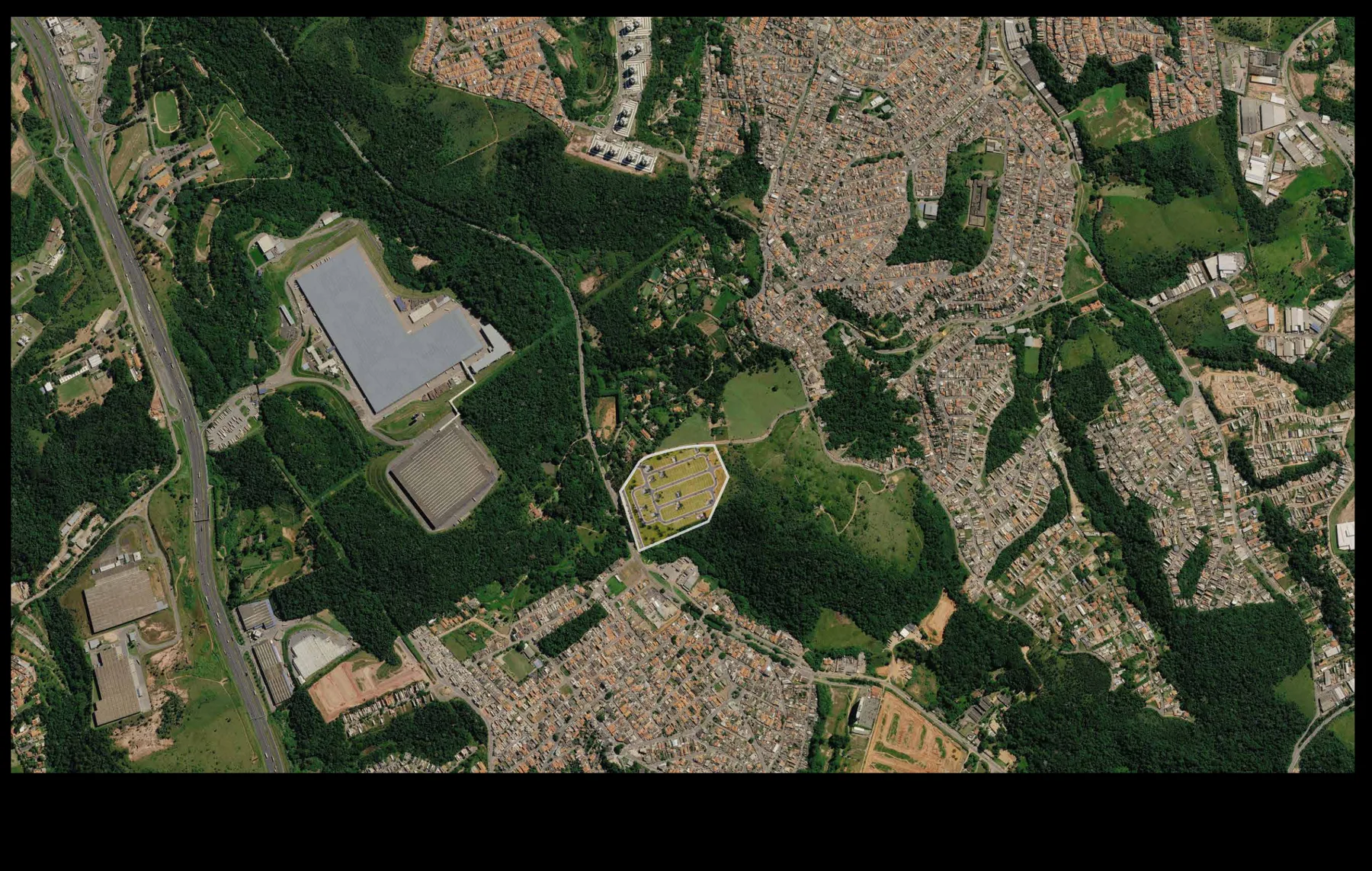 Vem Viver Jundiaí — imagem aérea da localização do empreendimento em Jundiaí/SP