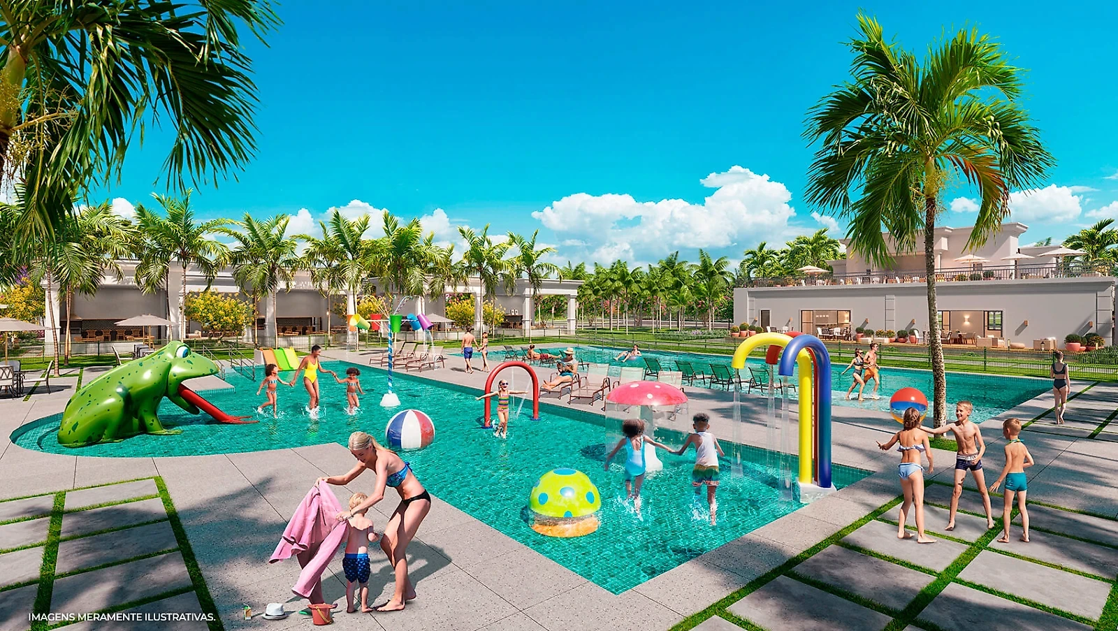 Salão de festas com terraço panorâmico do Terrassos Residencial