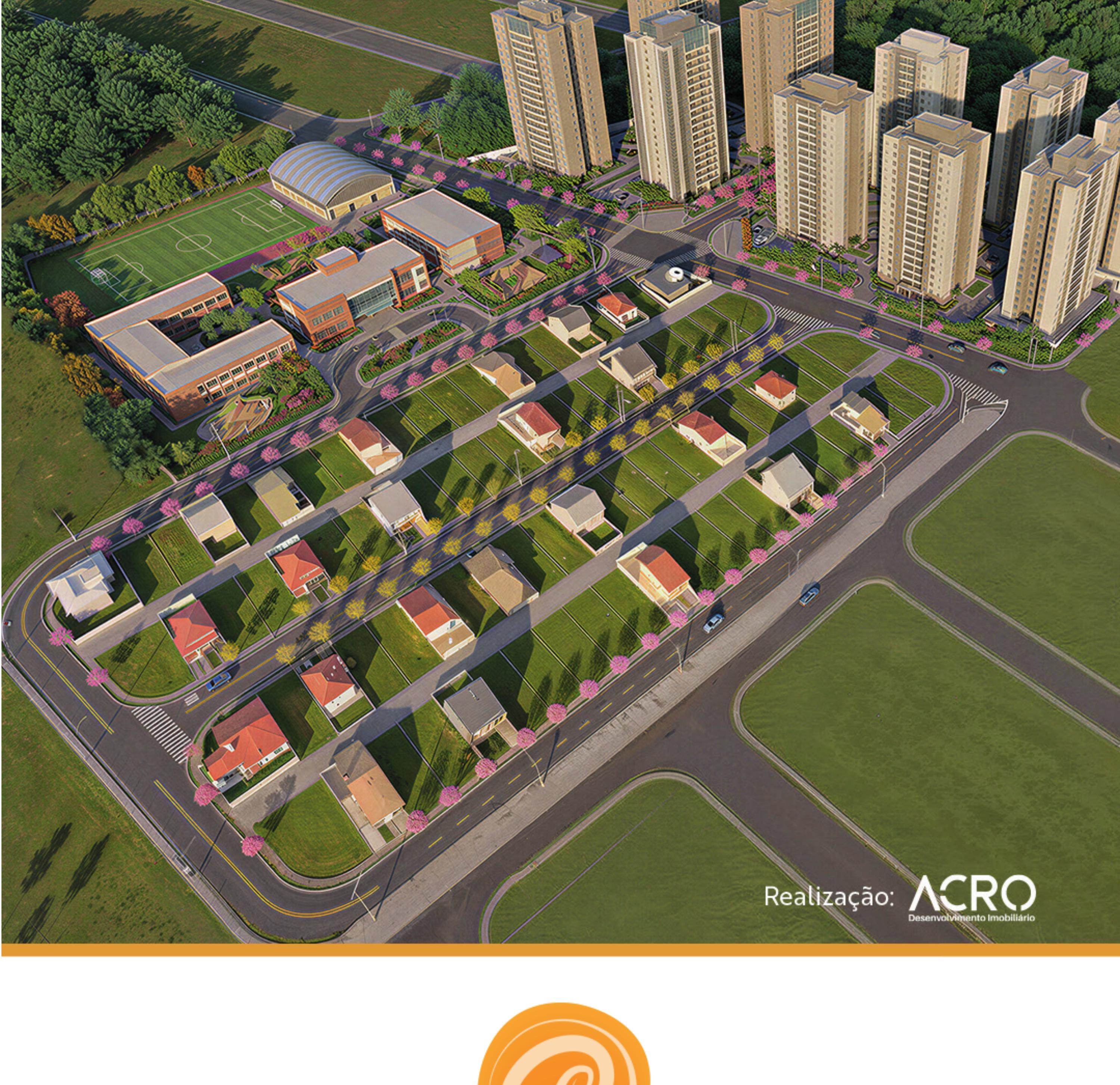 Loteamento Aurora Sumaré — vista aérea ilustrativa das quadras de lotes e do entorno urbano, em Sumaré/SP