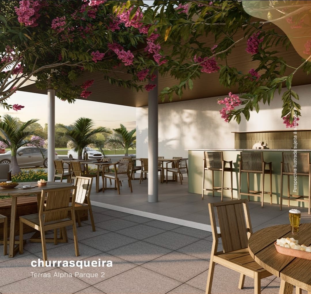 Espaço com churrasqueira do Parque Alphaville Campinas