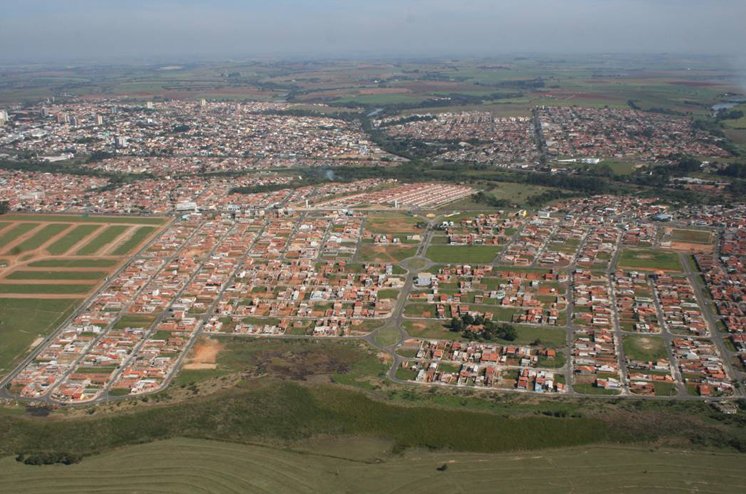 Alto São Fernando Paulínia — vista aérea da região do empreendimento próximo ao Residencial Pazetti, em Paulínia/SP