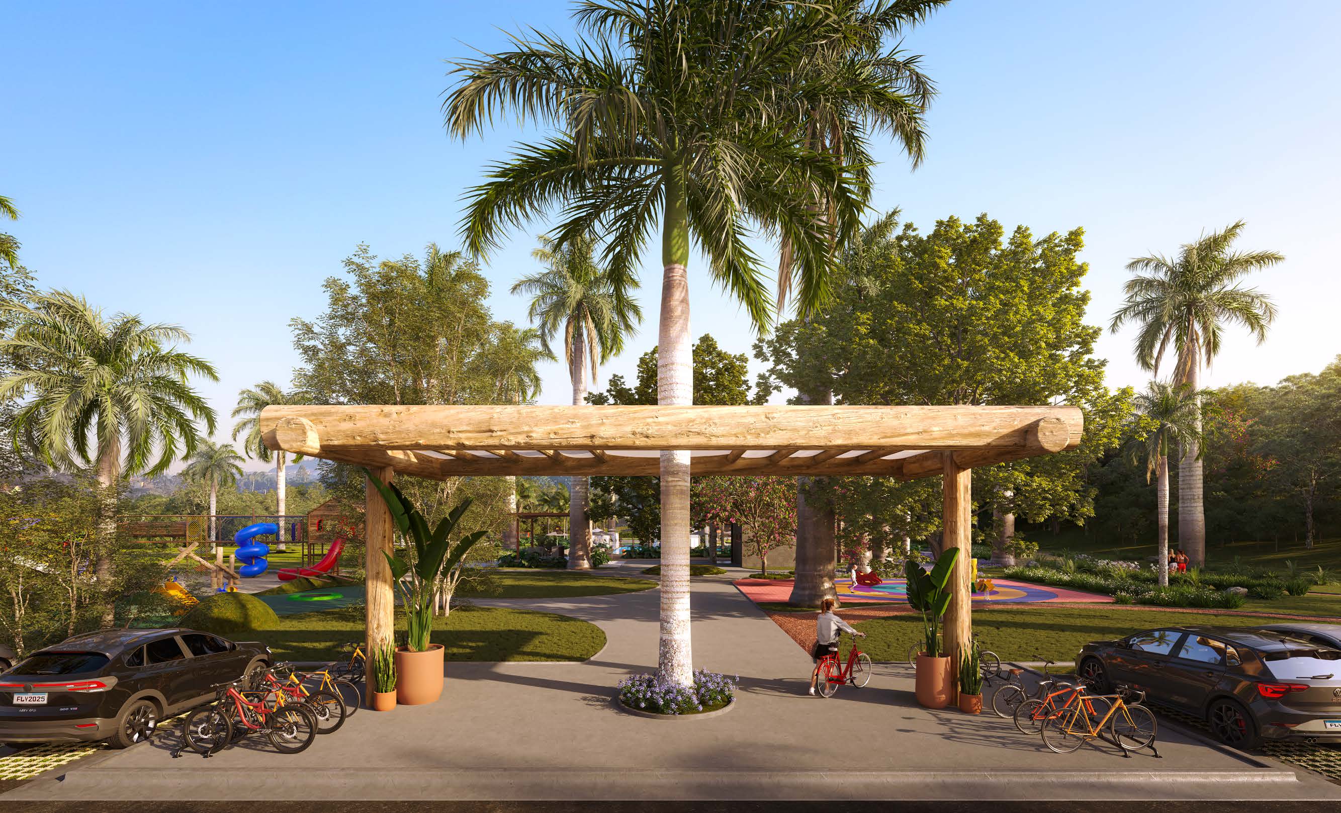 Academia equipada e decorada do Atlantis Residencial Resort em Nova Odessa