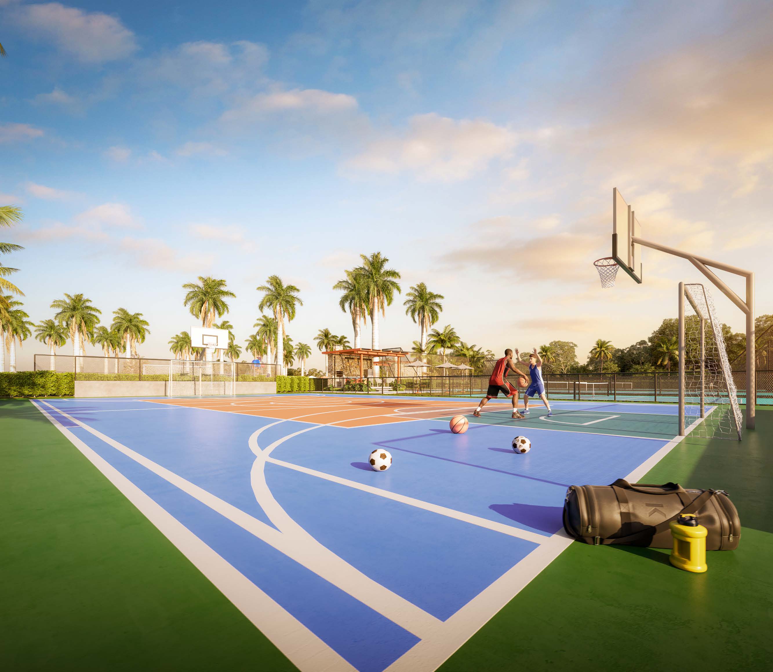 Quadra de pickleball do Atlantis Residencial em Nova Odessa