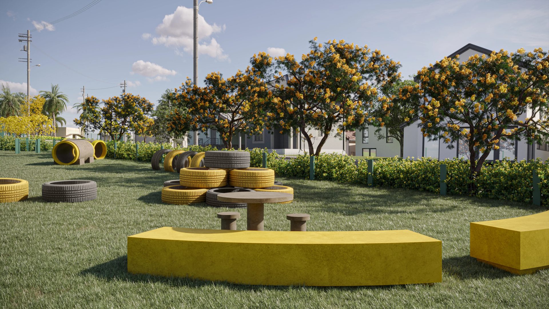 ComViva Jardim Amanda Monte Mor — praça do pet place com bancos e paisagismo no bairro planejado em Monte Mor/SP ComViva Jardim Amanda Monte Mor — praça do pet place com bancos e paisagismo no bairro planejado em Monte Mor/SP