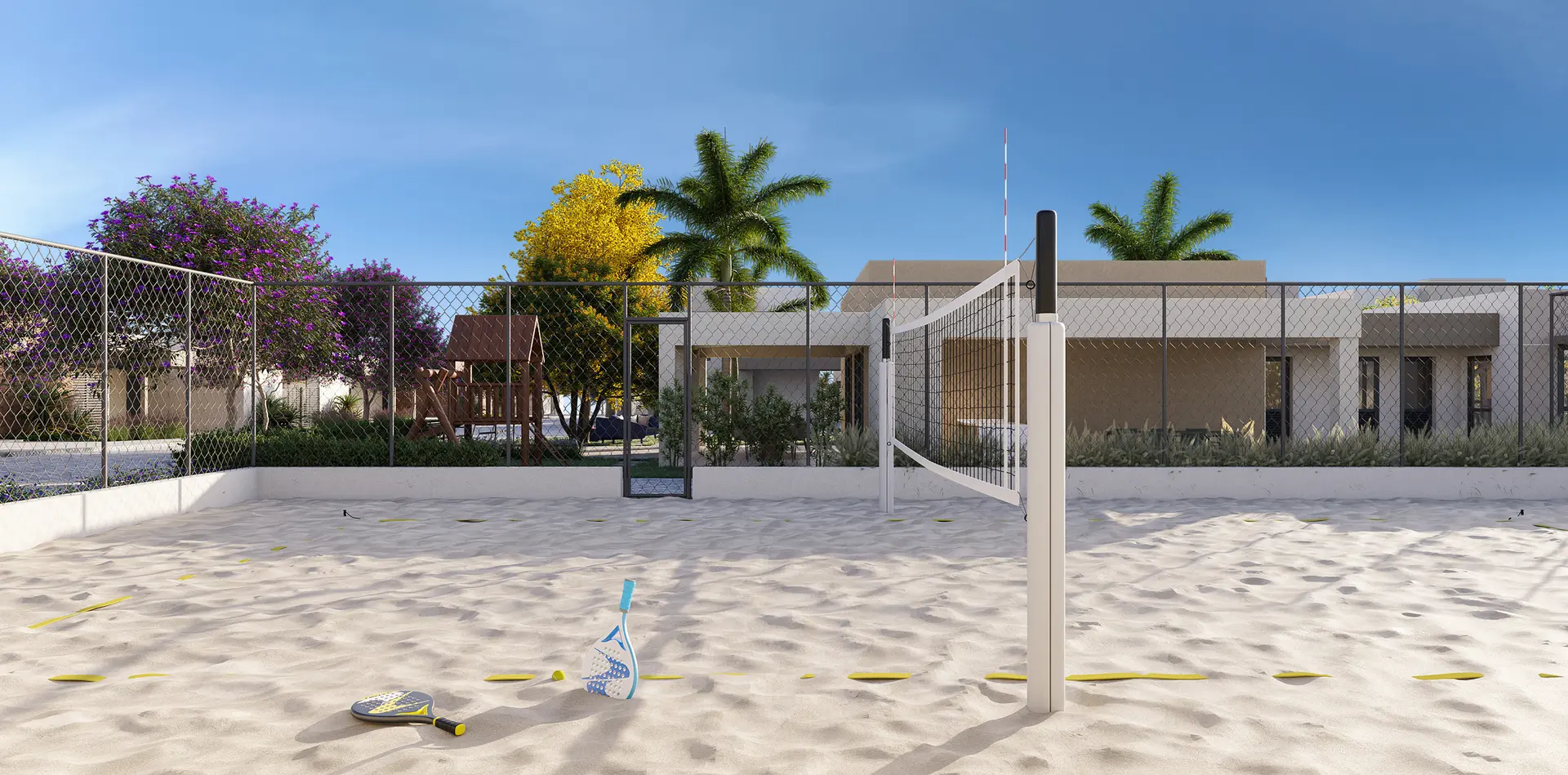 Quadra de beach tennis — Residencial Maziero em Betel, Paulínia