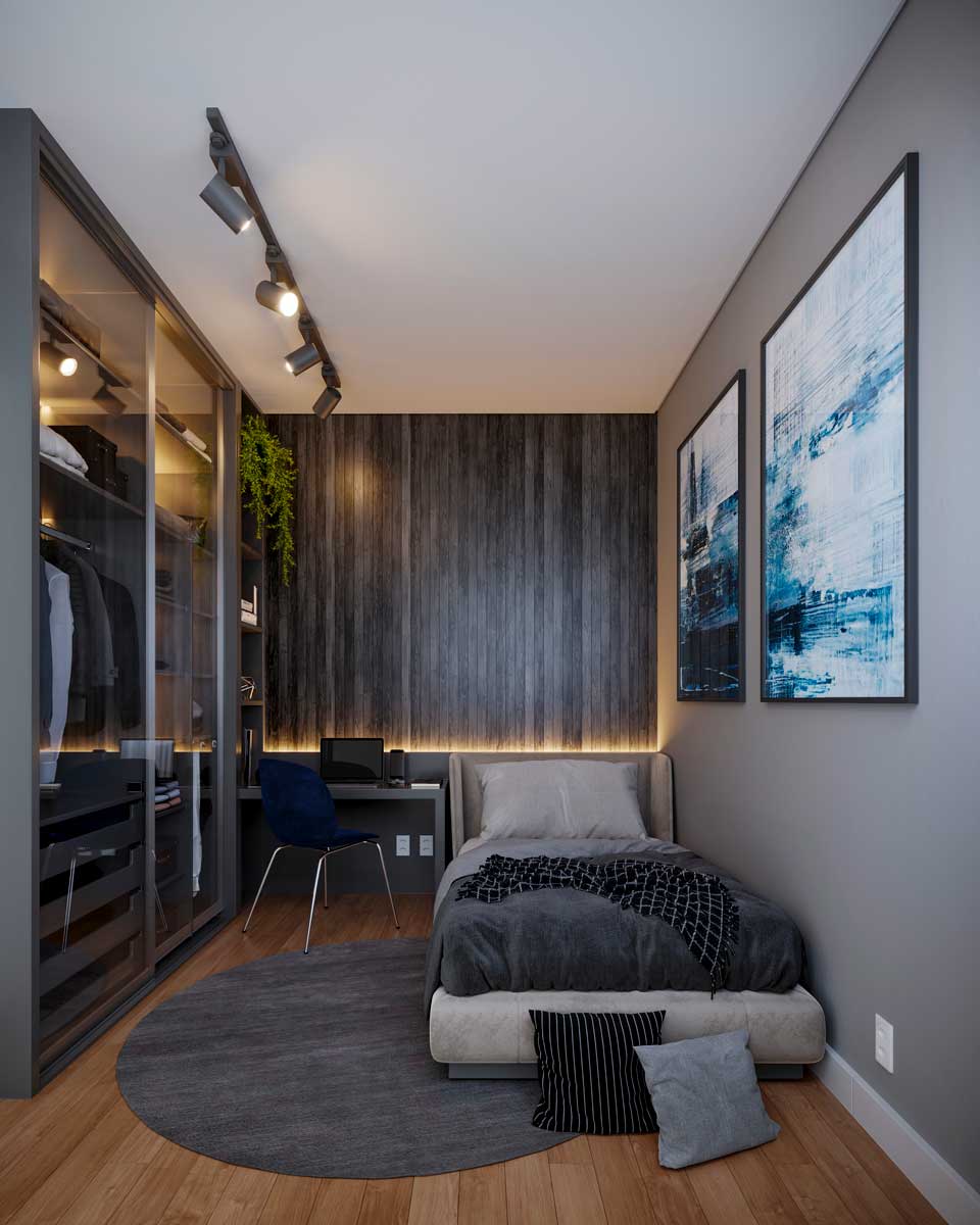 Milão Residencial Valinhos — segundo dormitório do apartamento na planta em Valinhos/SP Milão Residencial Valinhos — segundo dormitório do apartamento na planta em Valinhos/SP