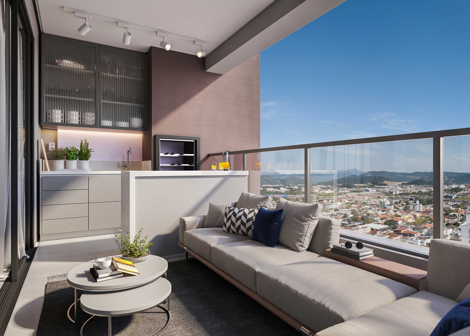 Milão Residencial Valinhos — varanda gourmet com churrasqueira Milão Residencial Valinhos — varanda gourmet com churrasqueira e vista para a área verde preservada em Valinhos/SP