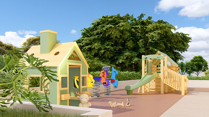Residencial Quinta dos Verdes Paulínia — playground e brinquedoteca infantil do loteamento fechado em Paulínia/SP