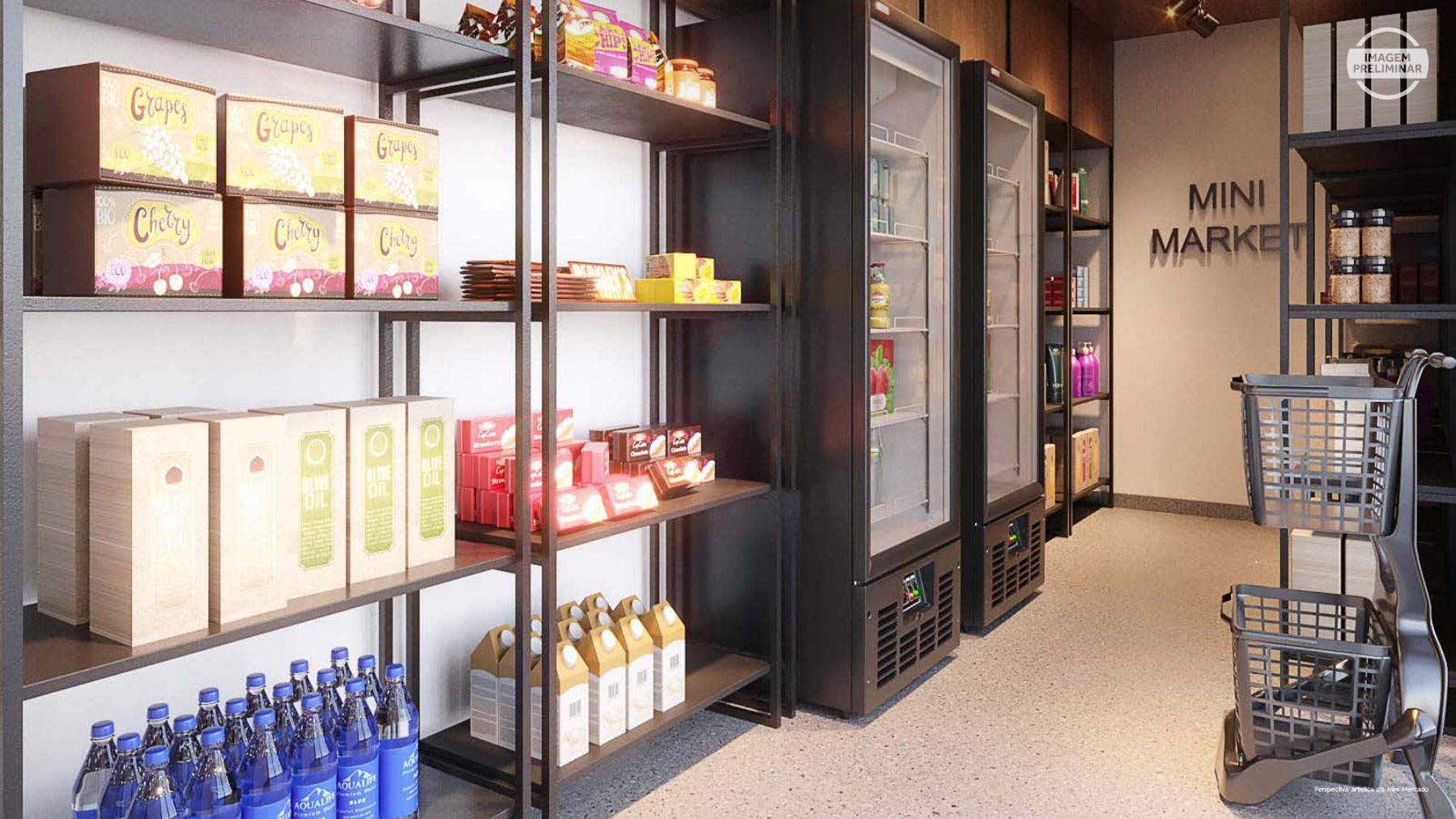 Reserva dos Lagos Jundiaí — mini mercado interno do condomínio fechado de terrenos em Jundiaí/SP