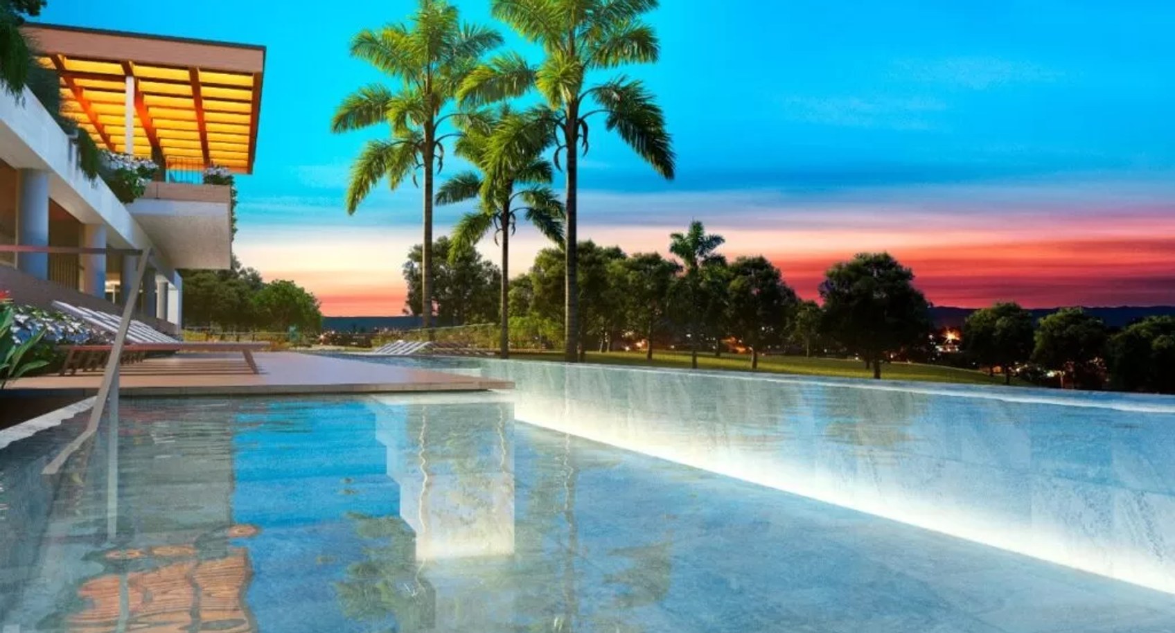 Clube exclusivo do Reserva Serena Campinas com piscina, em Campinas.