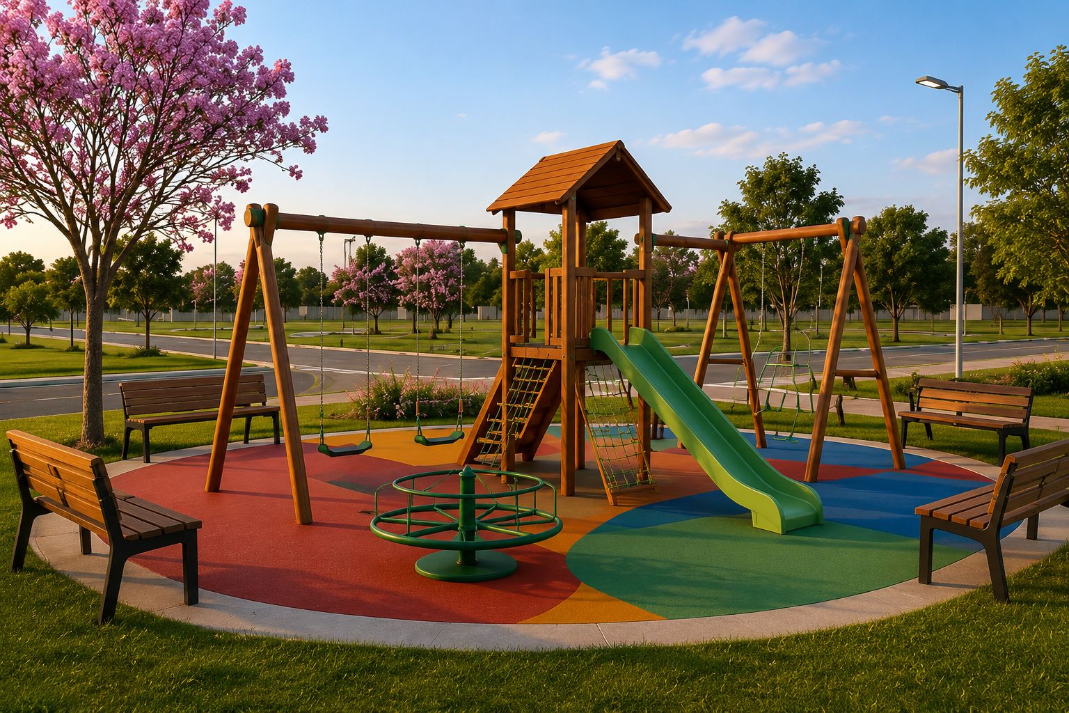 Playground infantil do loteamento fechado em Louveira, Santa Isabel Fase 3