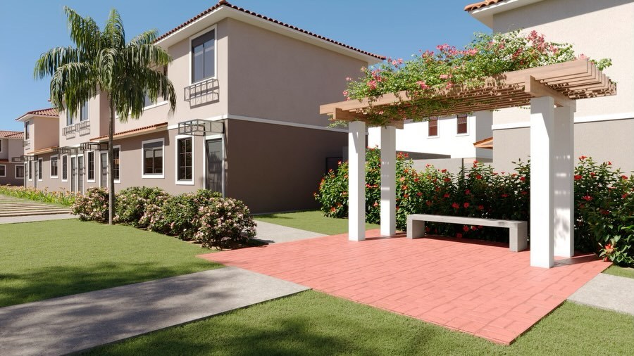 Villa Flora Hortolândia — pergolado e espaço de convivência da área de lazer em Hortolândia/SP